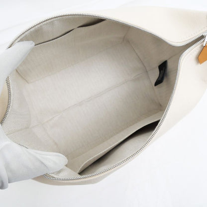 Hermes Brid A Black GM Natural Handbag Pouch Beige Ladies Men's