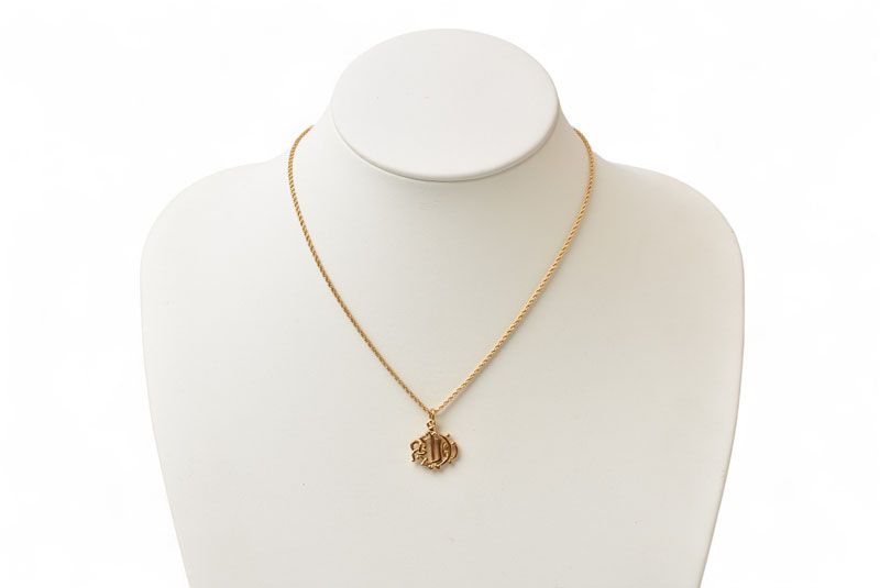 Christian Dior Necklace Christian Dior Vintage GP Emblem Gold