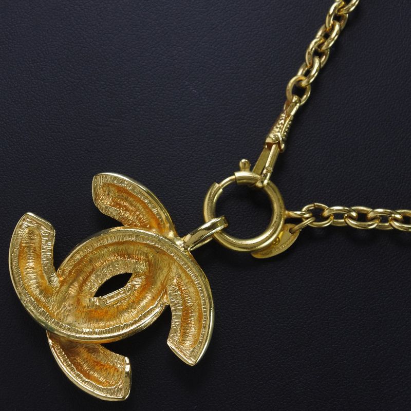 Chanel Coco Mark Matelasse Vintage Gold Plated Gold 3859 Ladies 65.5g Necklace