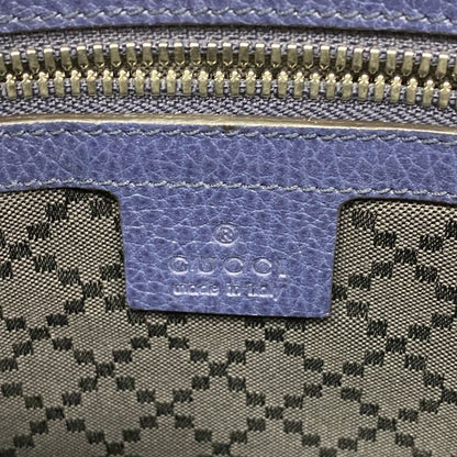 Gucci Clutch Bag 387075 Leather Navy Silver Hardware Men's