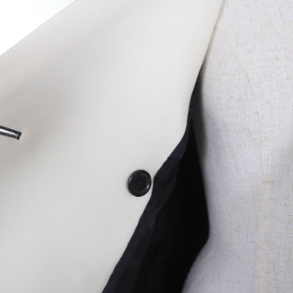 Louis Vuitton Wool Silk Blend LV Logo Gold Button Double Breasted Jacket Navy