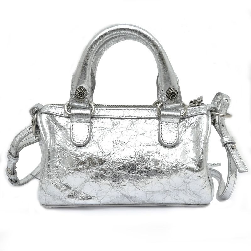 Balenciaga Luca Gol Nano 792599 Metallic Silver - 2WAY Handbag Shoulder