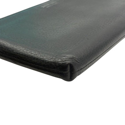 3018 Tiffany & Co Tiffany & Co Zip Wallet L-Shape Black Light Blue Silver