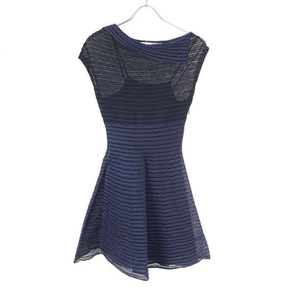 Christian Dior Sleeveless Design Dress 5c24614am535 Navy 36