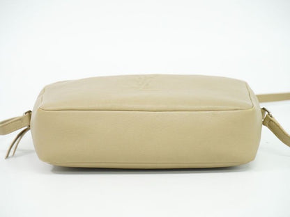 Authentic Saint Laurent Lou Shoulder Bag Pochette Camera Bag Leather Beige