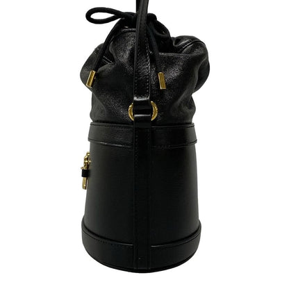 Gucci Shoulder Bag Horsebit 1955 Bucket Bag 602118 Black Drawstring Shape