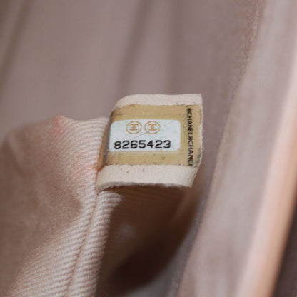 Chanel 255 Chocolate Bar Lambskin Beige Shoulder Bag Silver