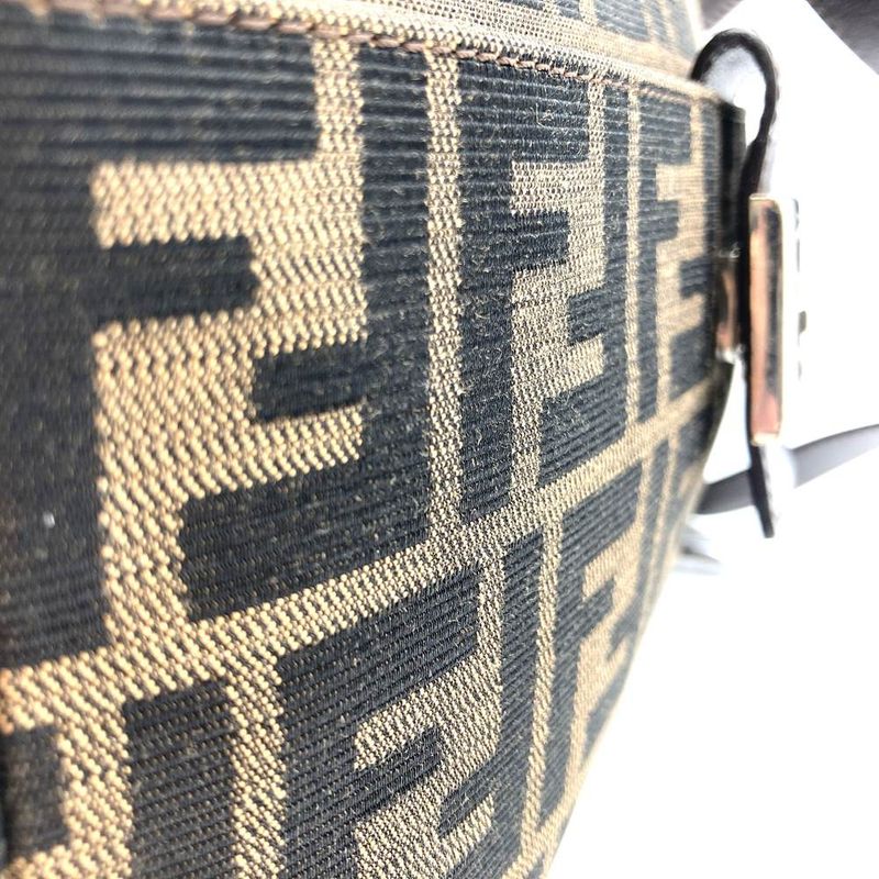 Fendi 222825566 Zucca Shoulder Bag Mamma Bucket Canvas Brown Women