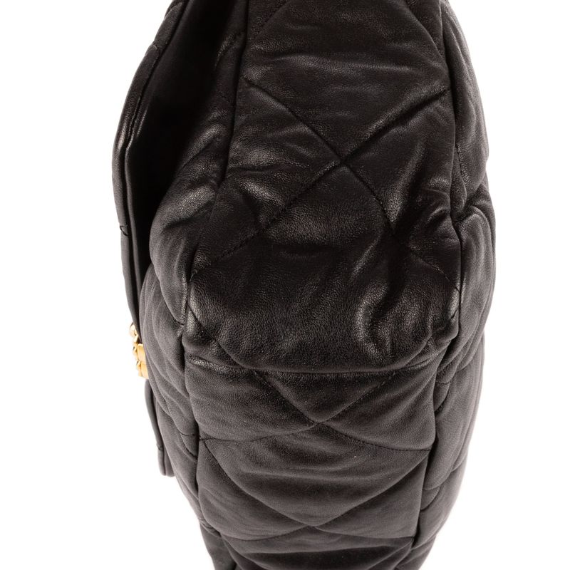 Chanel Classic 19 Flap Black Matelasse Calfskin A