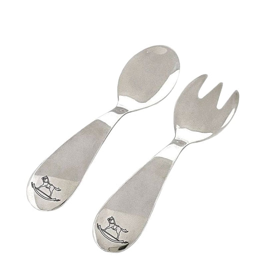 Hermes First Cutlery Set Silver Excellent Condition Baby 925