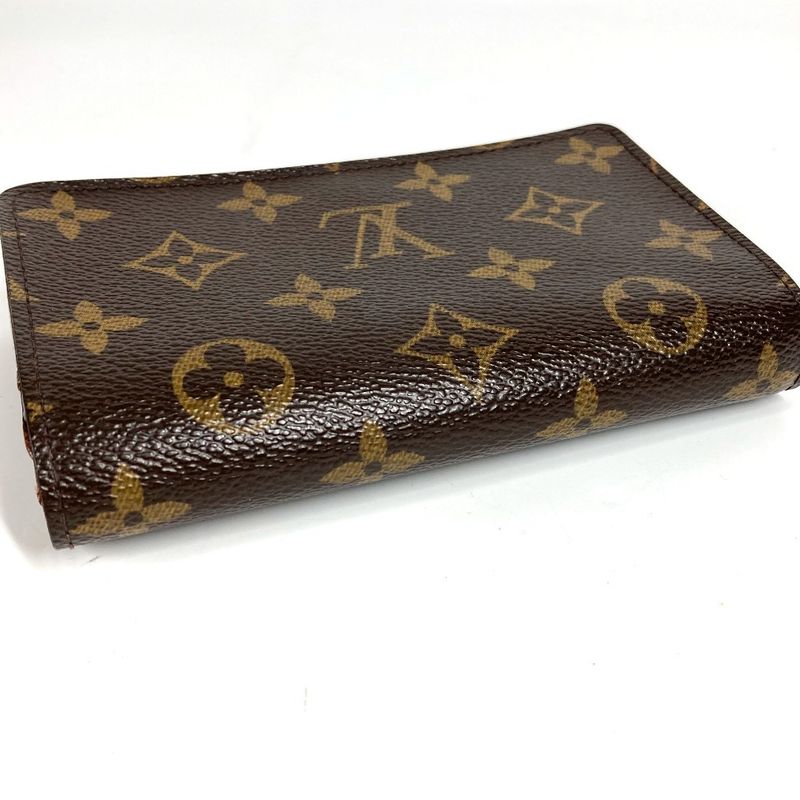 Louis Vuitton Bifold Wallet Portefeuille Trésor M61736 Monogram Canvas Brown