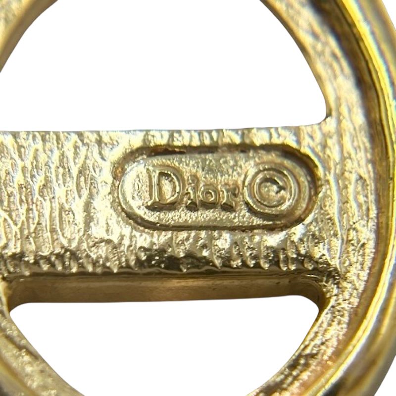 Christian DIOR Necklace Metal Vintage Gold Plated Snake Chain Gold