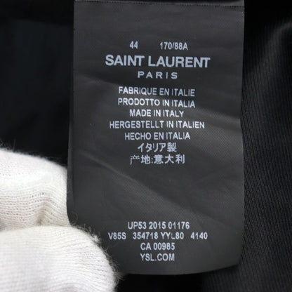 Saint Laurent Paris 354718 Eddie Period Leather Switched Stajan Teddy Jacket