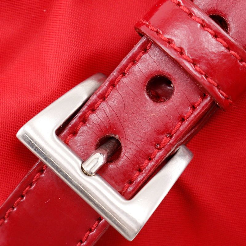 Prada VERA Sport Bz6677 Nylon Rosso Red Women's Backpack/daypack