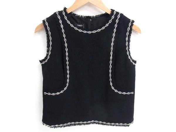 Chanel 04A P24652v15066 Coco Mark Wool Setup Vest Skirt 36 Clothing