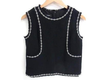 Chanel 04A P24652v15066 Coco Mark Wool Setup Vest Skirt 36 Clothing