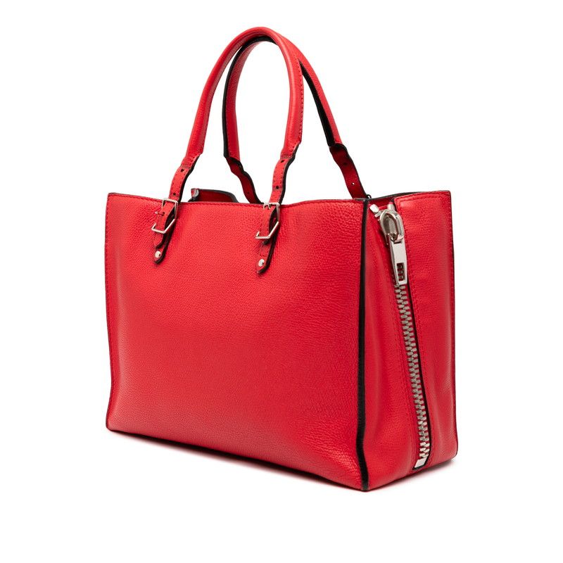 Balenciaga The Paper Tote Shoulder Bag 2WAY Red Leather Women's Balenciaga