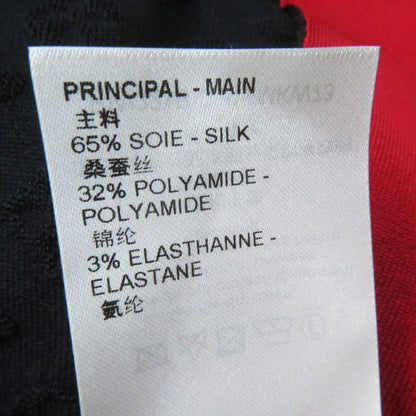 Louis Vuitton Silk Embossed Monogram Sporty Tank Top Black Red Gold Hardware S