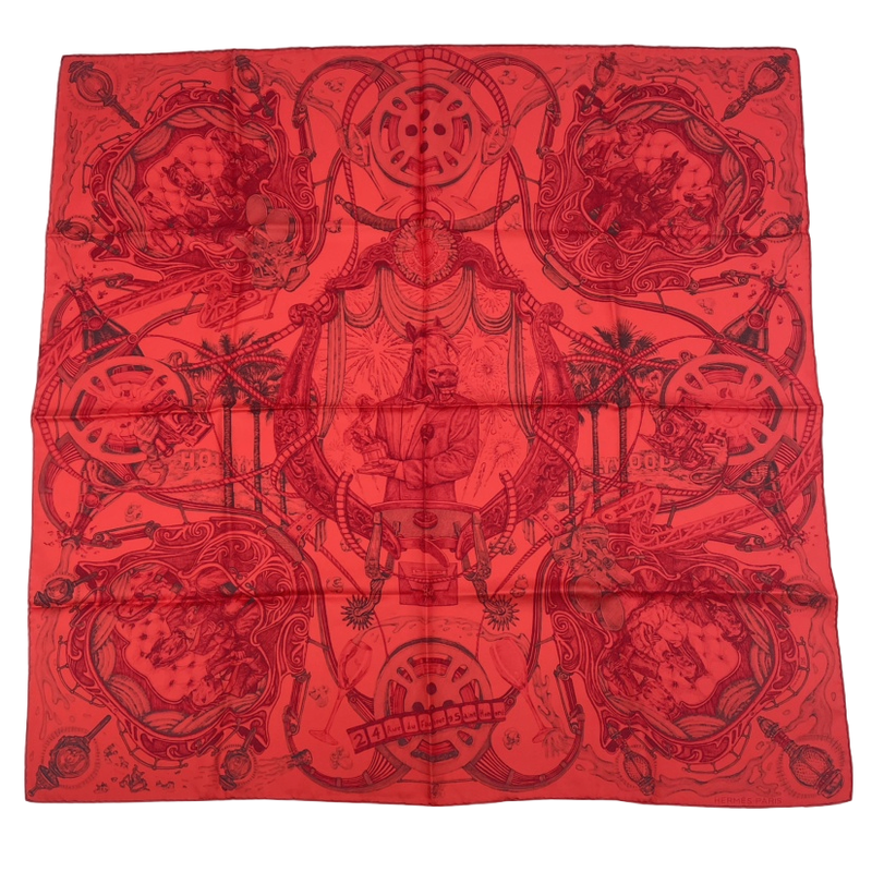Hermes Carre 90 Horsawards Silk Scarf