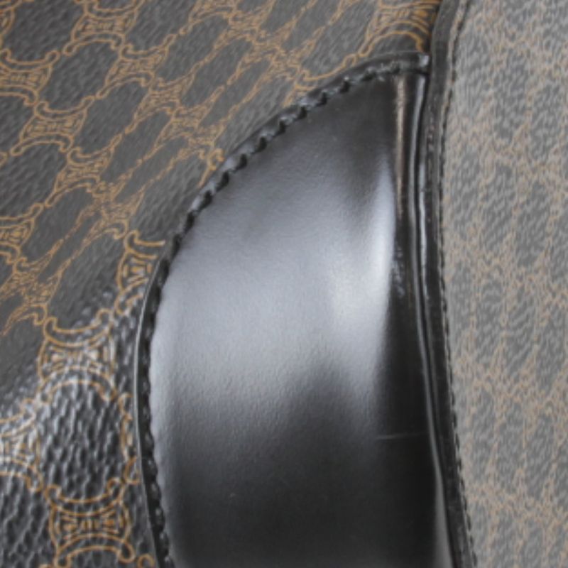 Celine Macadam Pattern Dm00/2 Tote Bag Pvc/leather Brown Basic Chic