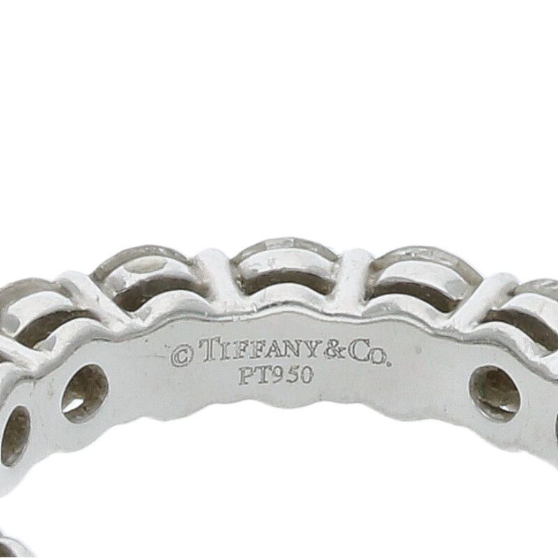 Tiffany & Co Forever Band Pt950 Pavé Diamond Platinum Ring Men's Size 8