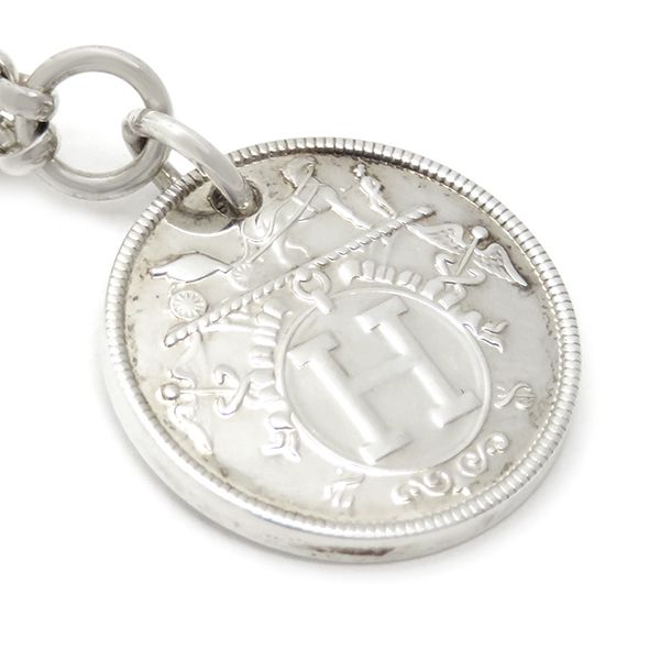 Hermes Bracelet Ex Libris PM Silver 925 18k Pink Gold Silver X Pink Gold Sh