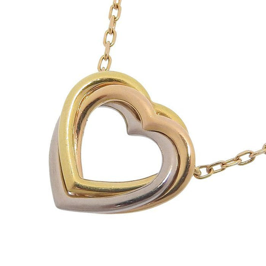 Cartier Trinity Heart Necklace 18K Yellow Gold 18K White Gold 18K Pink Gold 750