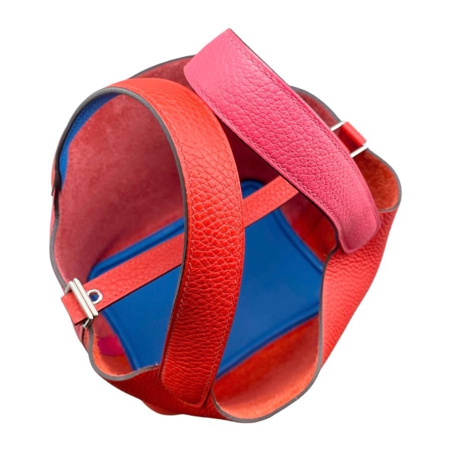 Hermes Handbag Picotin Lock PM Cazac U Engraved Rouge Ducou Rose Extreme Blue