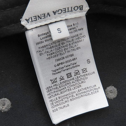 Bottega Veneta Cap Flannel Print Nubuckles Cles Leather Charcoal S Hat Dark