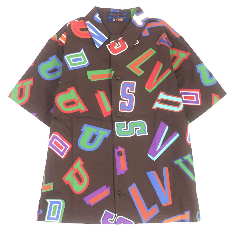 Louis Vuitton 21AW Cotton NBA Collaboration Basketball Letter Short Sleeve