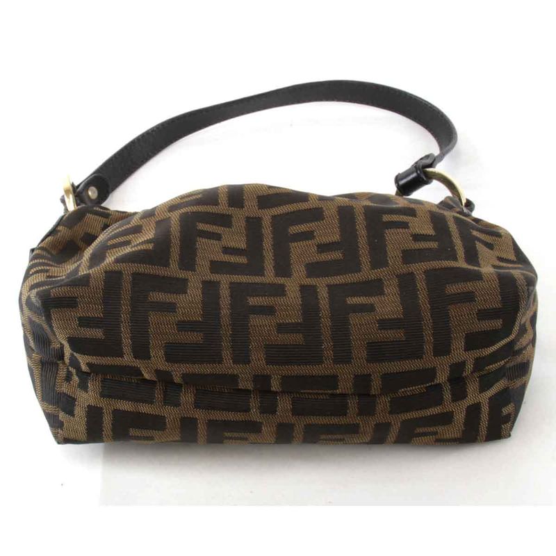 Fendi Zucca 8br354 Shoulder Bag Canvas Brown
