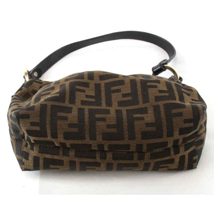 Fendi Zucca 8br354 Shoulder Bag Canvas Brown
