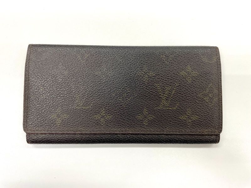 Louis Vuitton ルイ・ヴィトン モノグラム ポルトフォイユ・3カルトクレディ円 長財布 M61818 ブラウン スペイン製