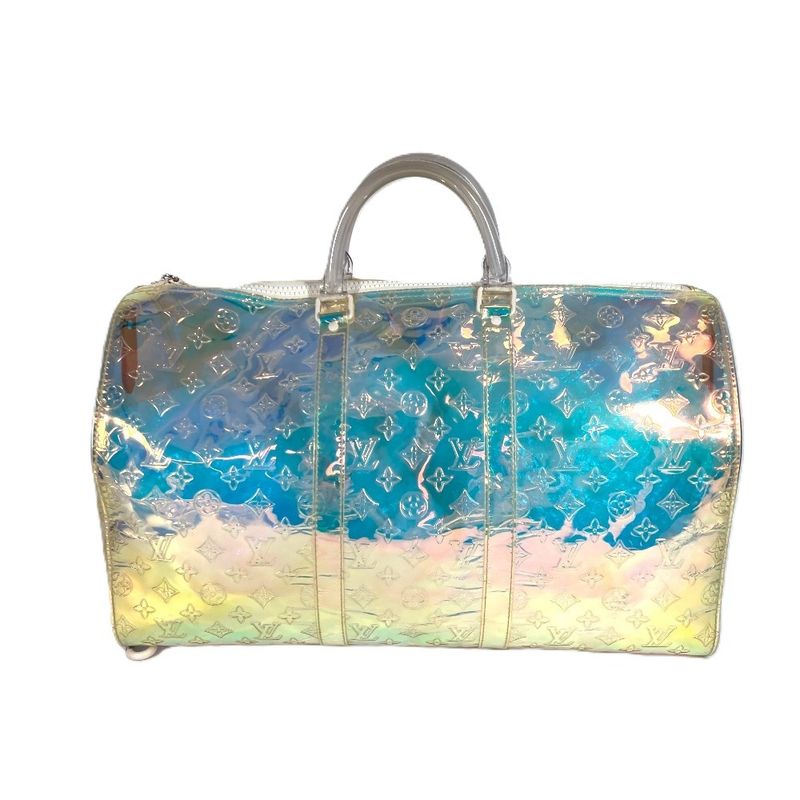 Louis Vuitton Boston Bag Keepall Bandoliere 50 M53271 Vinyl/leather Aurora Clear