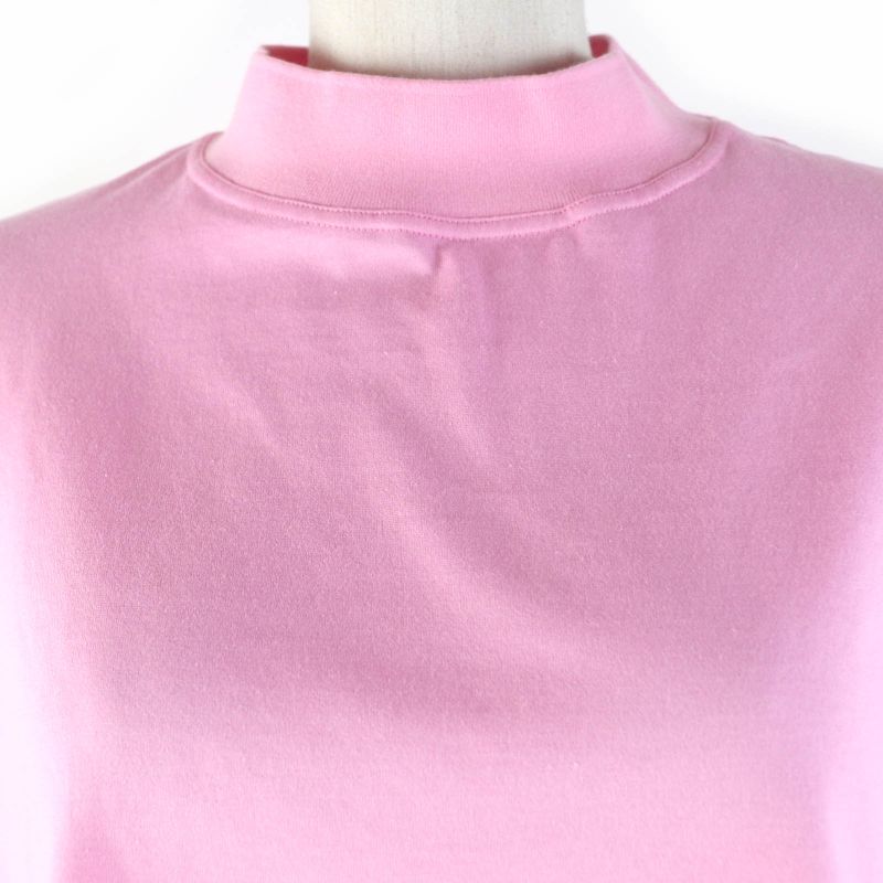 Hermes 23SS 3e4621dl Cartouche Cotton Mock Neck Short Sleeve T-shirt Pink 34
