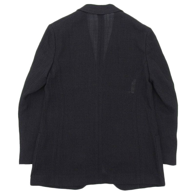 Fendi Current Black Tag Wool Silk Blend Organdie Summer Jacket 50 Black Men's