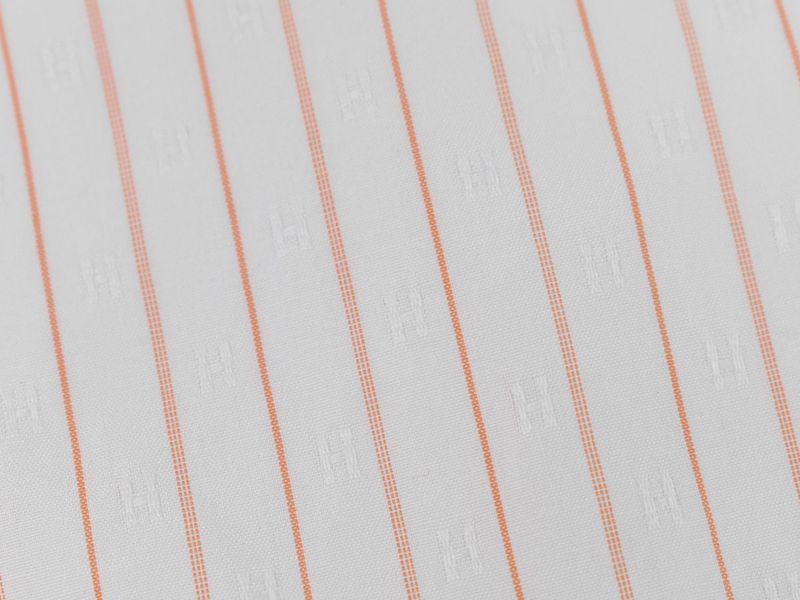 Authentic Hermes Striped Blouse Shirt Sleeveless Top 34 Cotton Ivory Orange