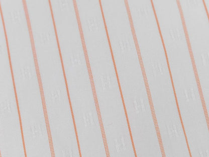 Authentic Hermes Striped Blouse Shirt Sleeveless Top 34 Cotton Ivory Orange