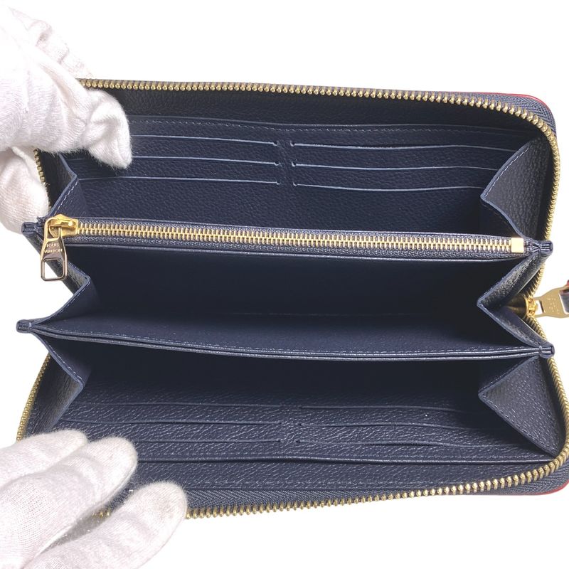 Louis Vuitton M62121 Empreinte Zippy Wallet Marline Rouge Long Wallet Louis