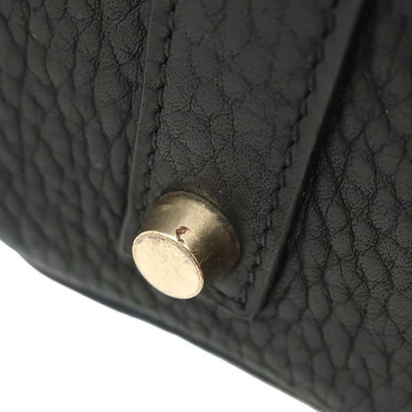 Hermes Handbag Birkin 35 Fjord Black Gold Hardware Black H Engraved [storage