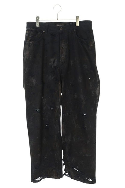 Balenciaga 745248 Tnw11 Super Destroyed Baggy Denim Pants Men's S
