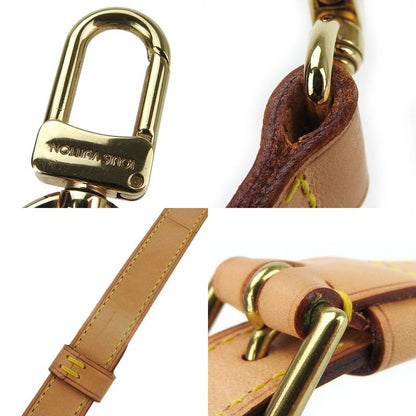 Louis Vuitton Shoulder Strap Nubuck Leather Beige Gold Hardware Shoulder Strap