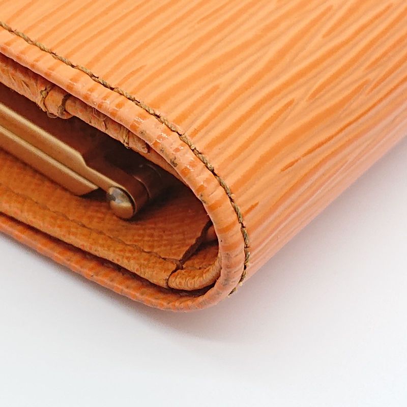 Louis Vuitton Epi Portefeuille Viennois Foldable Wallet Clasp Orange Box