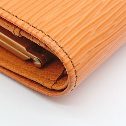 Louis Vuitton Epi Portefeuille Viennois Foldable Wallet Clasp Orange Box