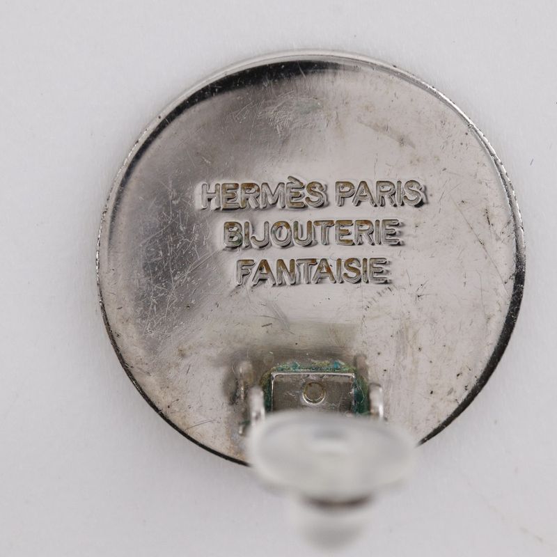 Hermes Serie *only One Side Metal Silver Ladies 3.5g Ear Ring
