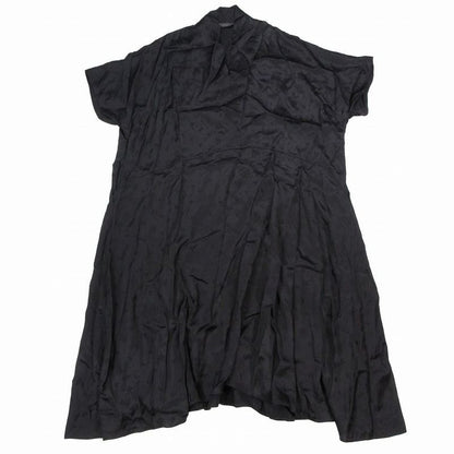 23ss Balenciaga Logo Allover Asymmetrical Shirt Dress Size M 725717 Tn005 Women
