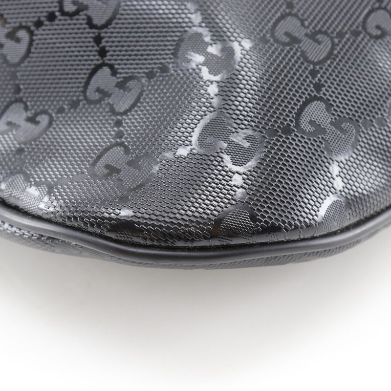 Gucci Belt Bag Medium GG Imprime Body Bag 211110 PVC Black Men's Waist Bag