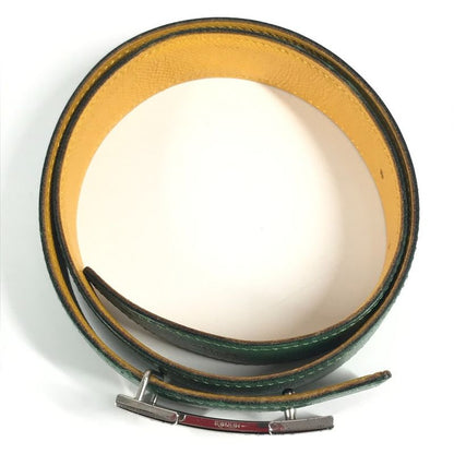 Hermes Belt H Belt Leather Green Yellow