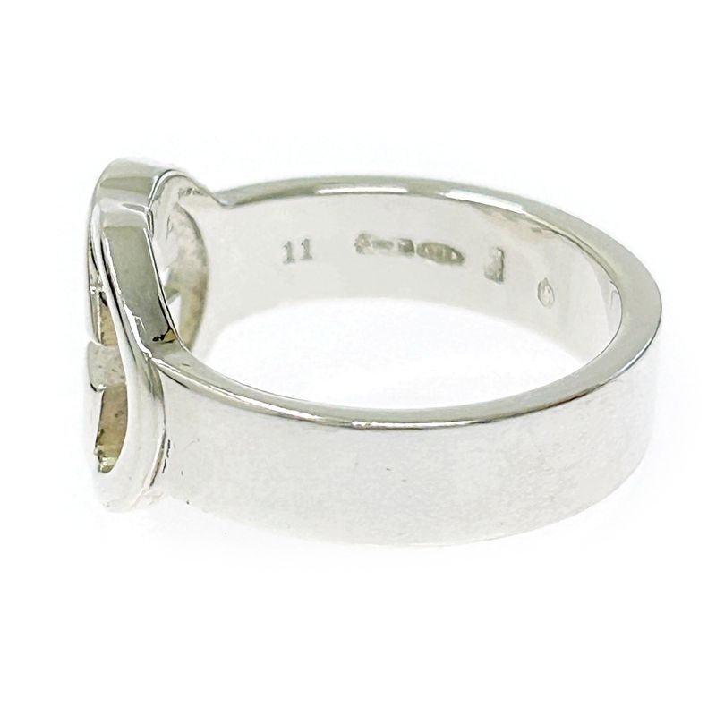 Gucci Silver Interlocking G Ring 5.0g 925 Engraved 307477 Ring with Box