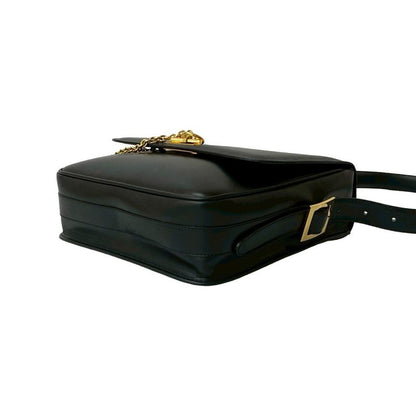 Celine Vintage Logo Ring Hardware Calf Leather Shoulder Bag